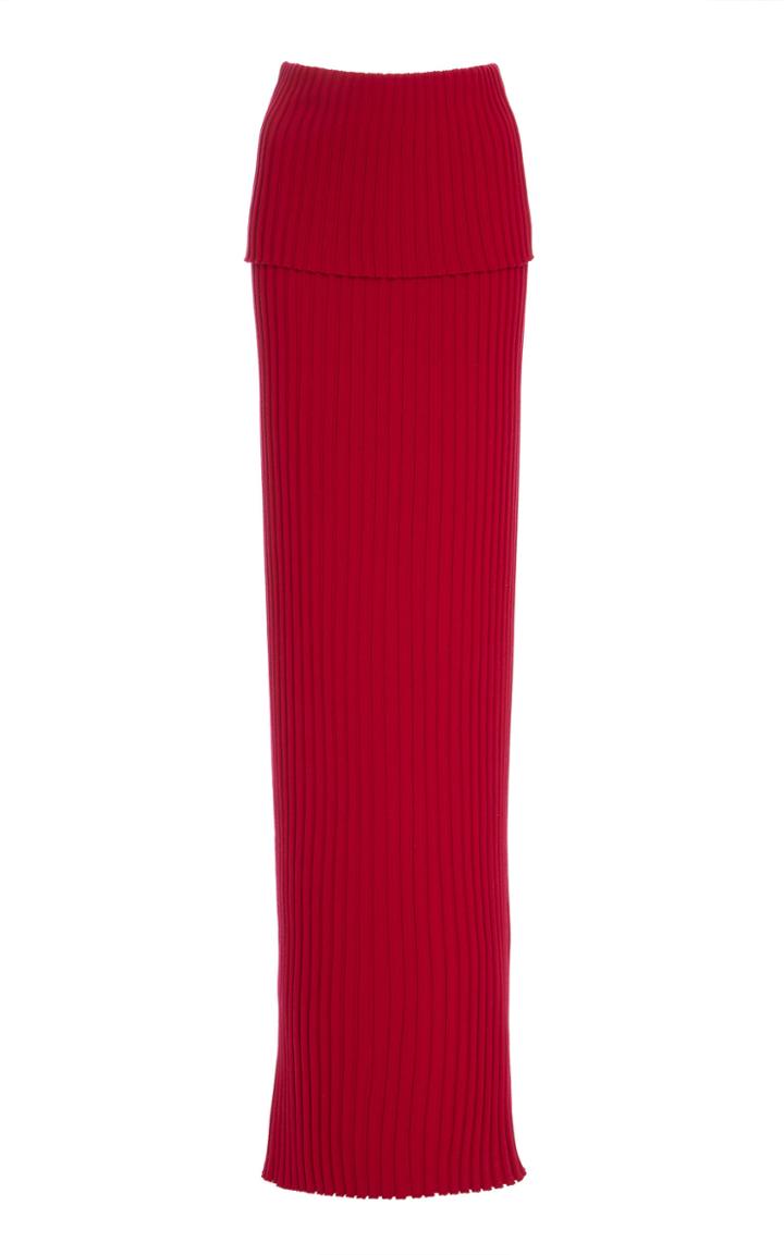 Gabriela Hearst Alamos Rib-knit Wool Skirt