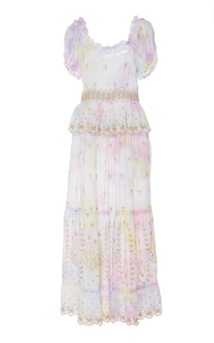 Loveshackfancy Kennedy Eyelet Tie Dye Dress