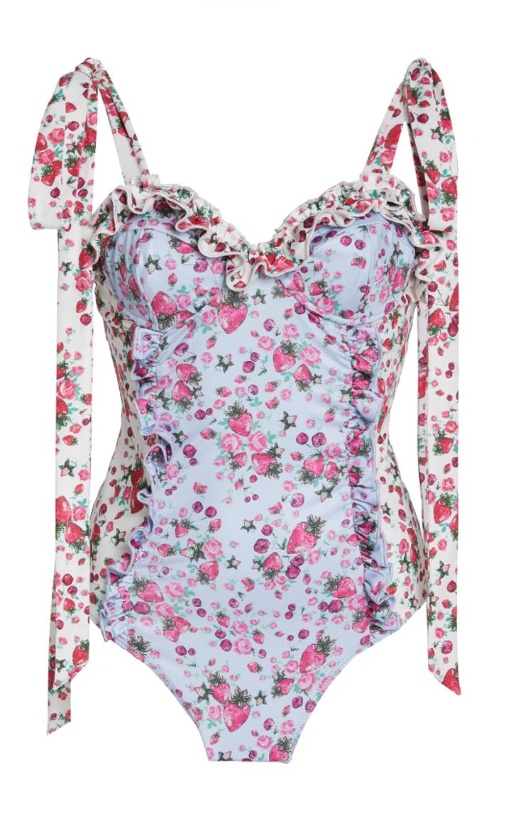 Moda Operandi Loveshackfancy Maelie Tie-accented One-piece Swimsuit