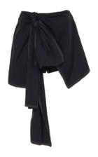 Moda Operandi Oscar De La Renta Bow-accented Cotton Skort Size: 0