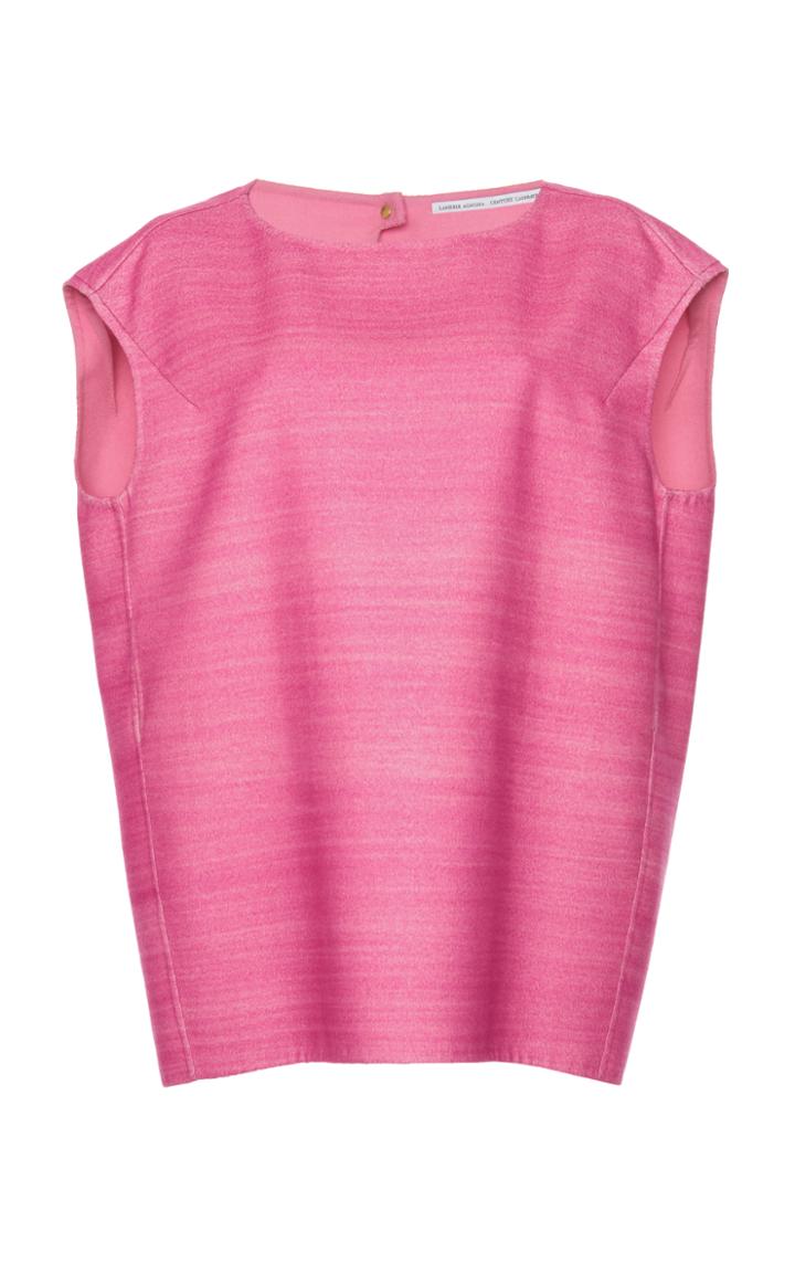 Agnona Painting Print Century Cashmere Top