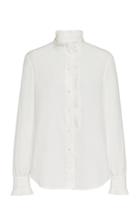 Frame Pleated Cotton-poplin Shirt Size: Xs