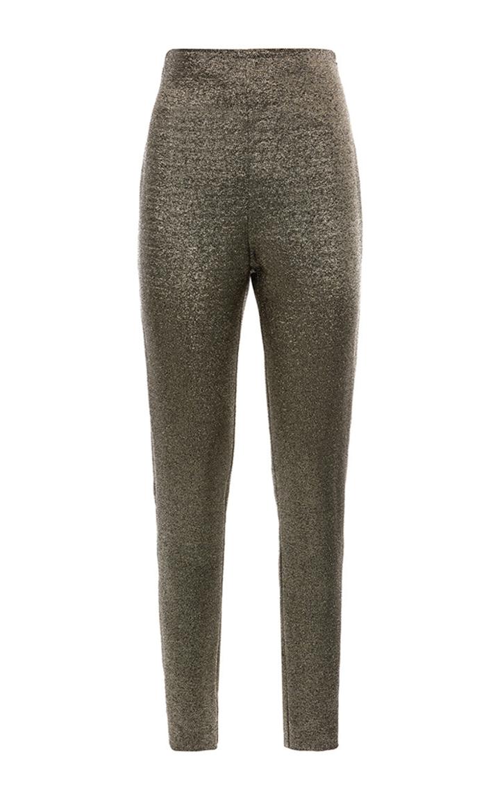 Genny High Waisted Metallic Trousers
