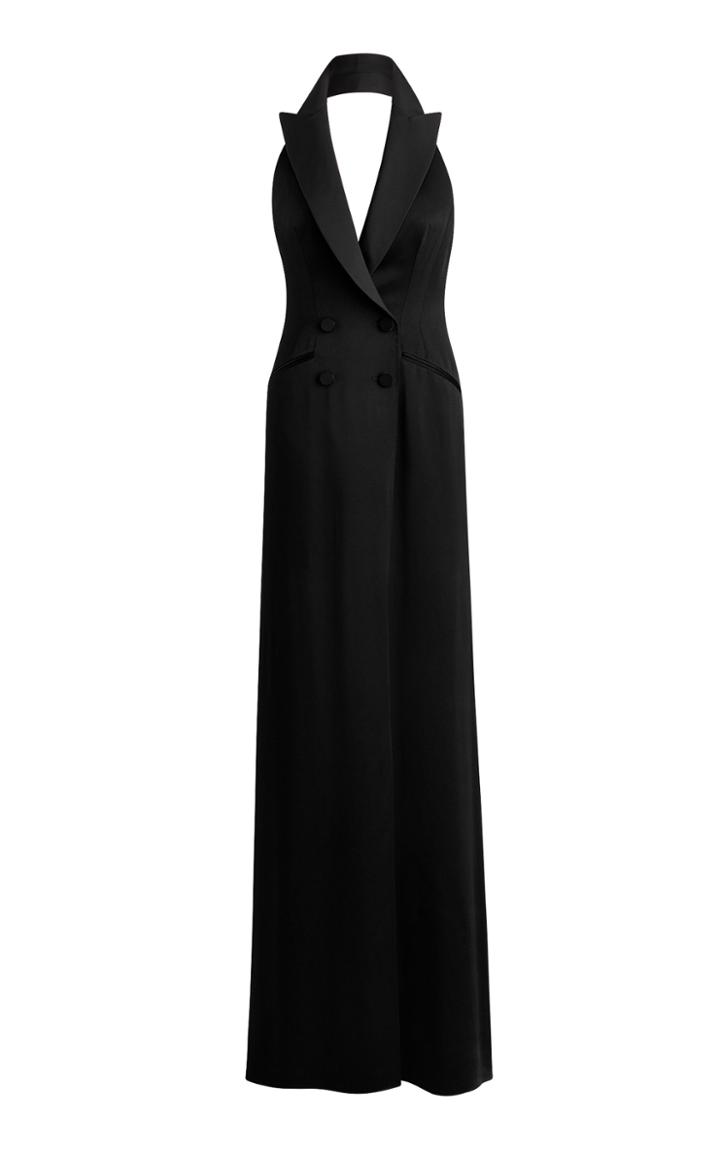 Moda Operandi Ralph Lauren Hester Crepe Tuxedo Gown Size: 2
