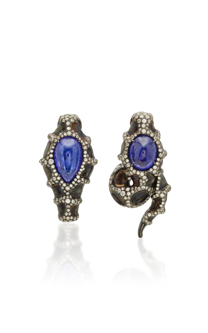 Arunashi One-of-a-kind Tanzanite Snake Earrings