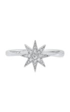 Colette Jewelry Single Star 18k White Gold And Diamond Ring