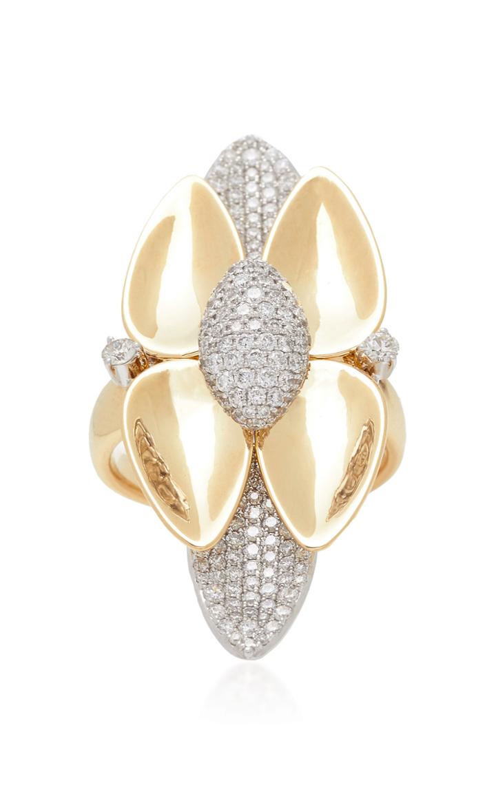 Sutra Kashmir Double Petal Ring