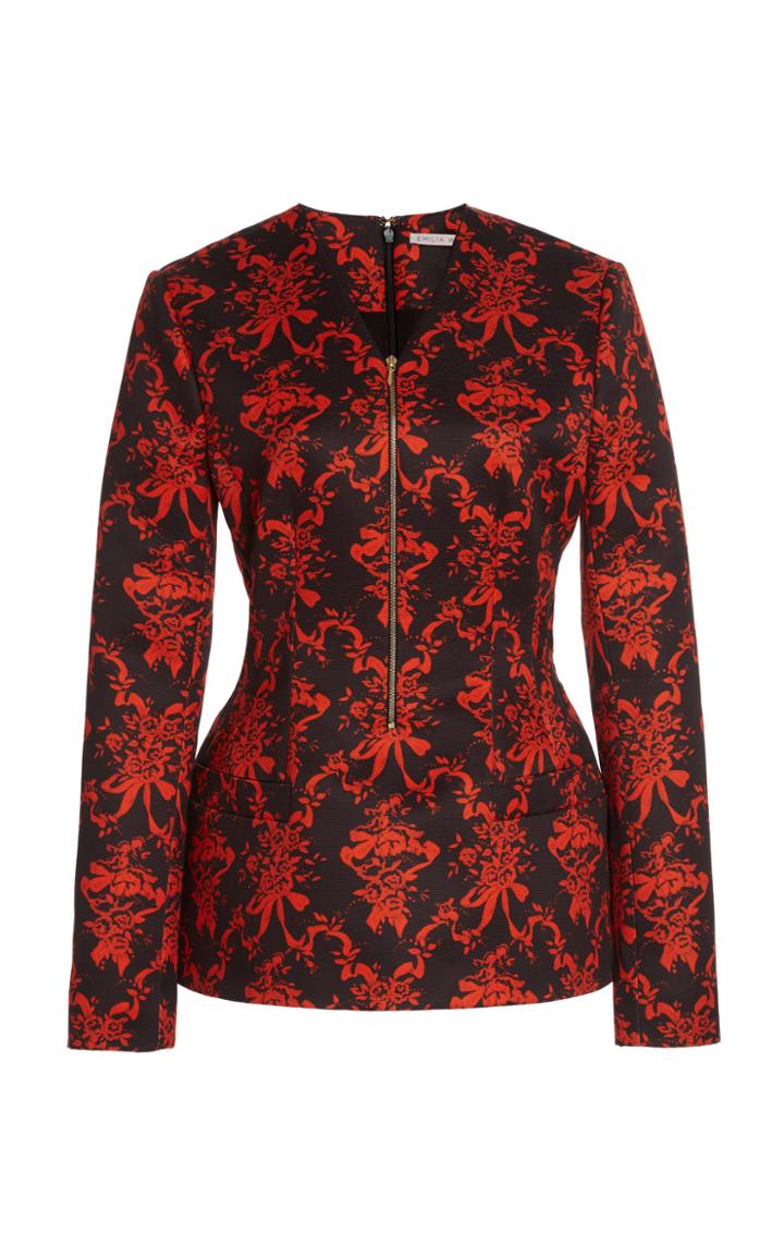 Moda Operandi Emilia Wickstead Hudson Printed Crepe Top