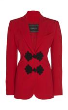Andrew Gn Guipure Lace-trimmed Crepe Blazer Size: 38