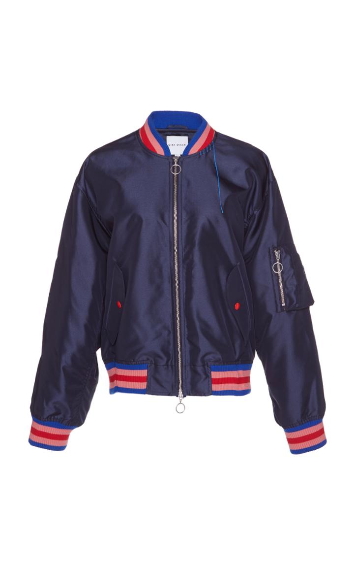 Mira Mikati Hand Embroidered Retro Car Bomber Jacket