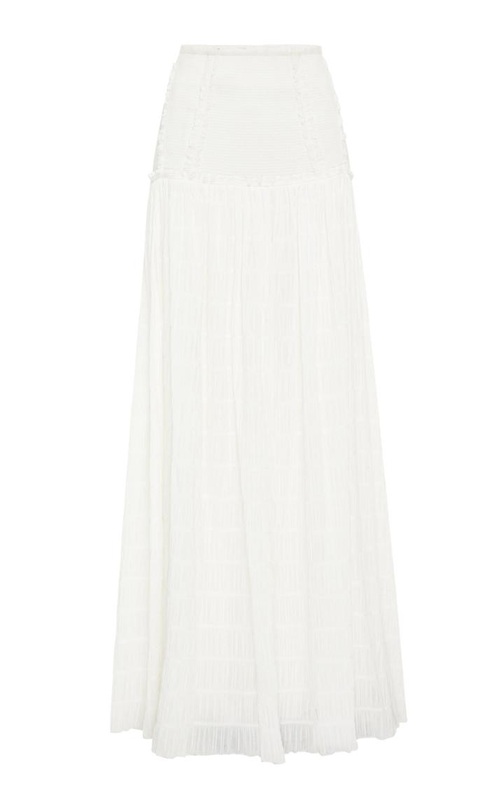 Rachel Gilbert Rae Ruffle-trimmed Cotton Maxi Skirt