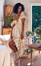 Moda Operandi Loveshackfancy Angie Lace-trimmed Printed Silk Midi Dress