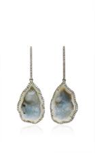 Kimberly Mcdonald Large Blue-green Geode Drop Earrings