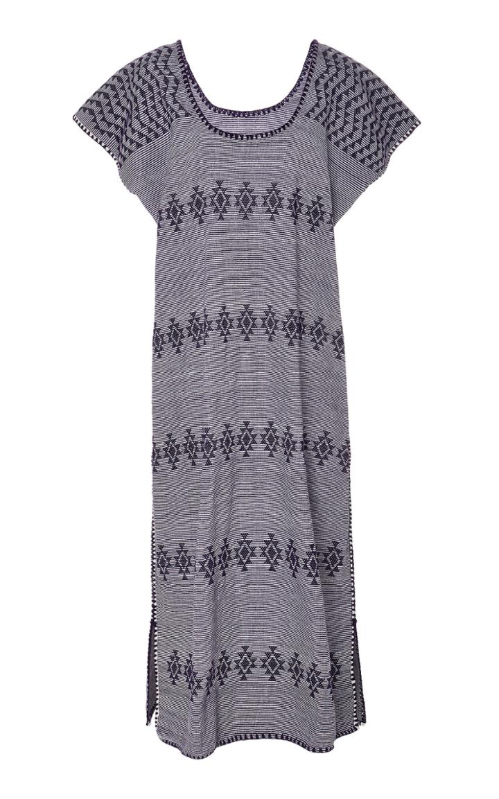 Pippa Holt Indigo Cotton Midi Caftan