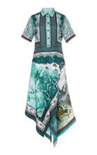 For Restless Sleepers Concordia Handkerchief-hem Printed Silk Shirt Dr