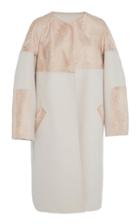 J. Mendel Two Tone Knee Length Coat
