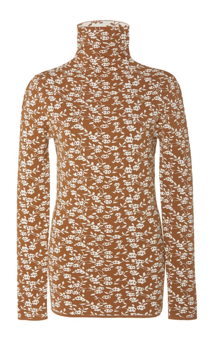 Dodo Bar Or Monique Printed Jersey Turtleneck Top