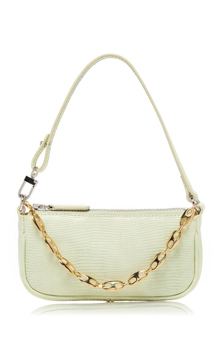 By Far Rachel Mini Embellished Lizard-effect Leather Shoulder Bag