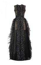 Moda Operandi Huishan Zhang Beau Feather-trimmed Silk Organza Gown