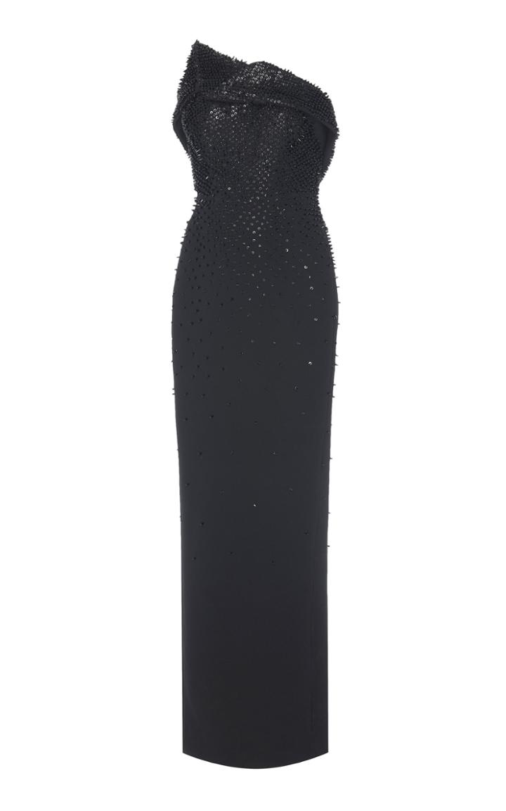 Zac Posen Crystal-embellished Crepe Dress
