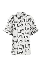 Lee Mathews Otis Print Silk Short Sleeve Shirt