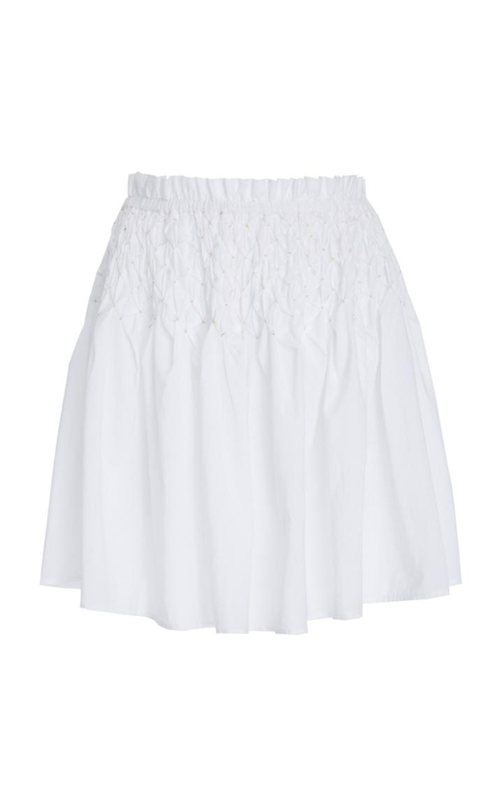 Merlette Eden Smocked Cotton Skirt