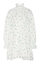 Philosophy Di Lorenzo Serafini Floral-patterned Voile-broderie Anglaise Cotton Dress