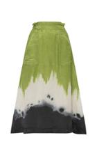 Aje Arcadian Tie-dyed Linen And Silk-blend Skirt