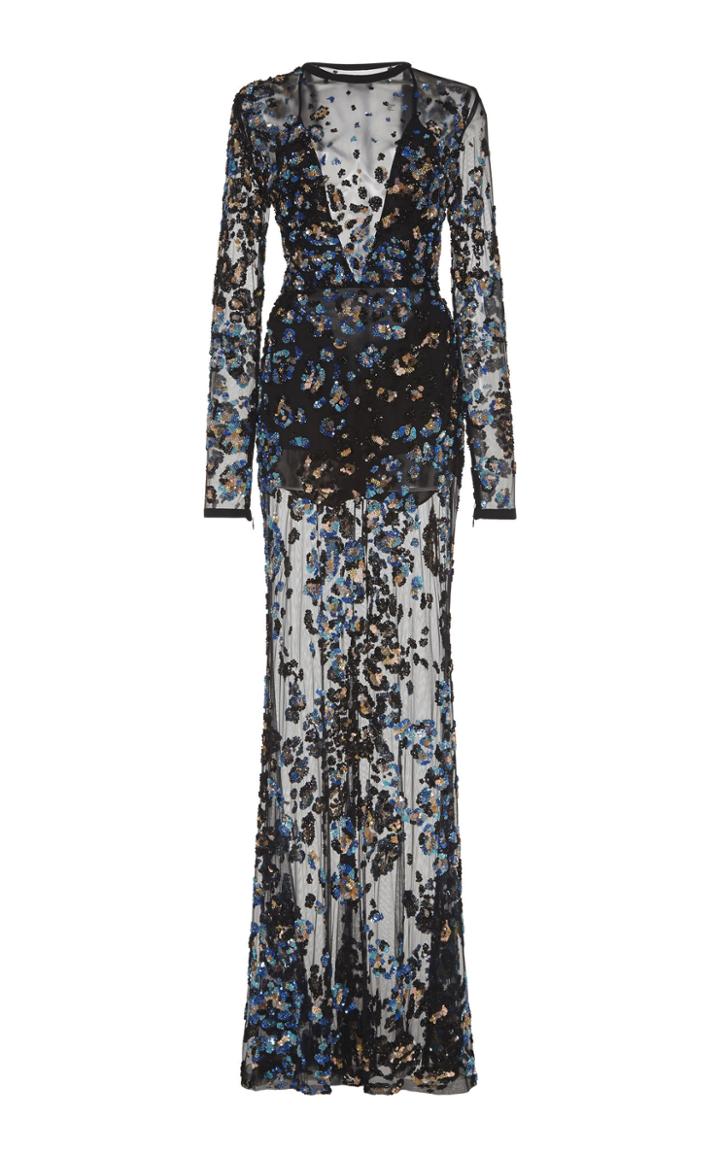 Elie Saab Embroidered Mermaid Dress