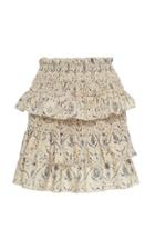 Sir The Label Sachi Smocked Linen Mini Skirt