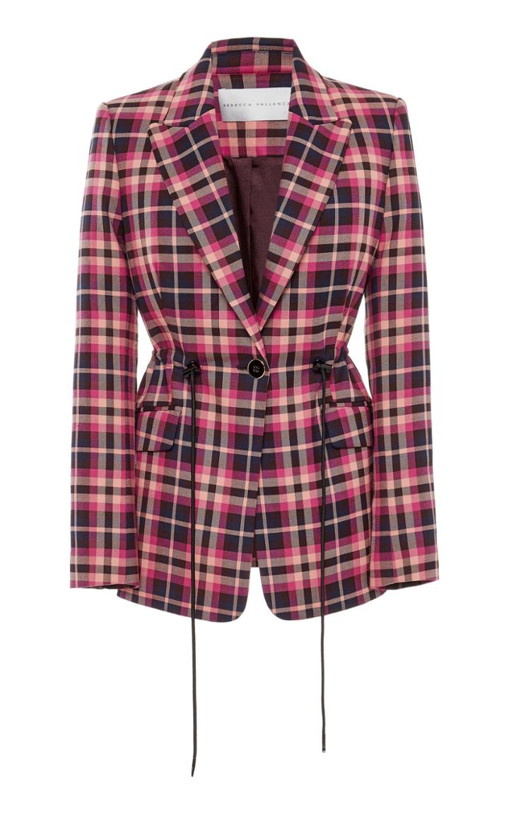 Moda Operandi Rebecca Vallance Ryder Plaid Blazer Size: 4
