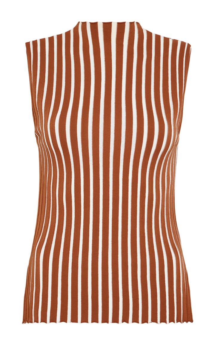 Rachel Gilbert Farrah Ribbed Jersey-knit Top