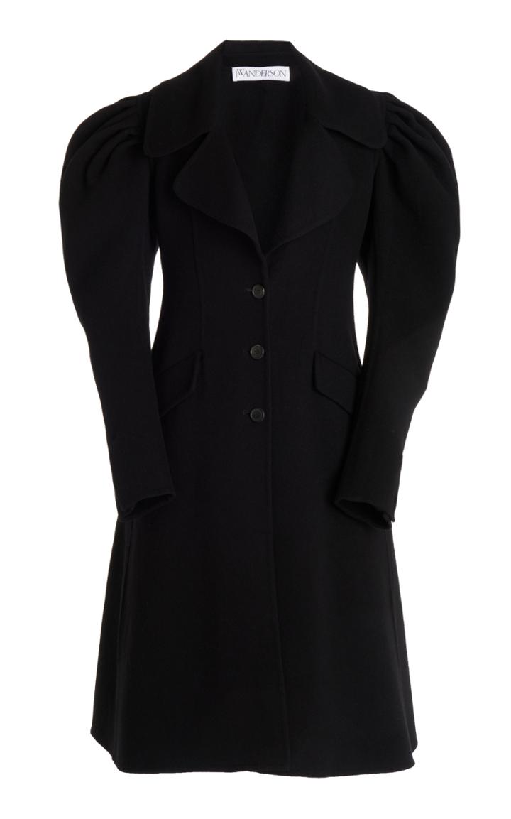 Moda Operandi Jw Anderson Wool Shoulder-pleat Coat