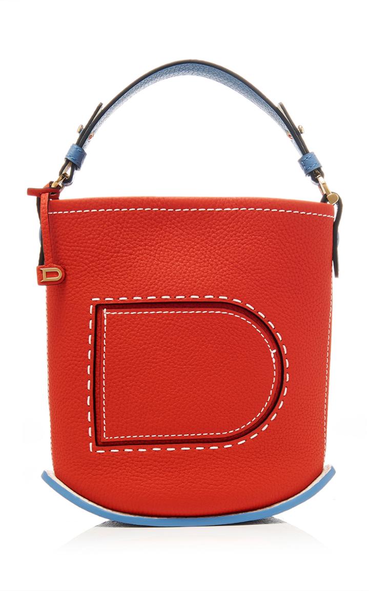 Moda Operandi Delvaux Pin Mini Bucket Taurillon Soft Surpiqu Leather Top Handle Bag