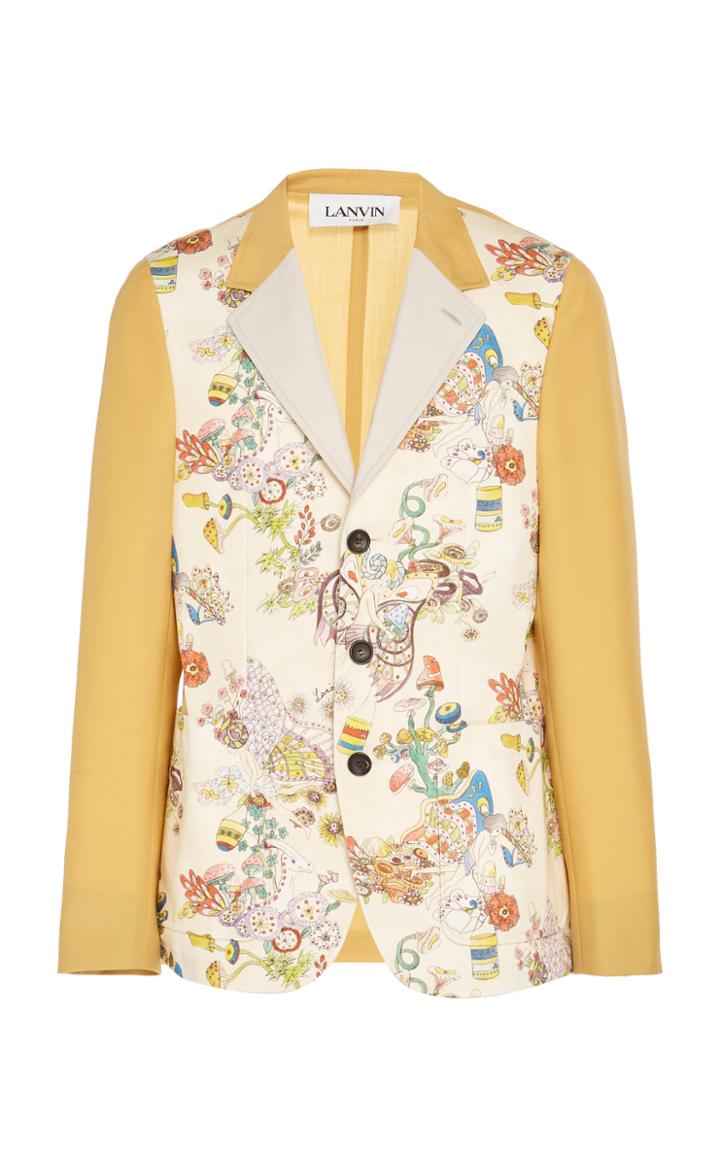 Lanvin Printed Notch Lapel Blazer