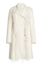 Moda Operandi Giambattista Valli Feather-embellished Crepe Coat