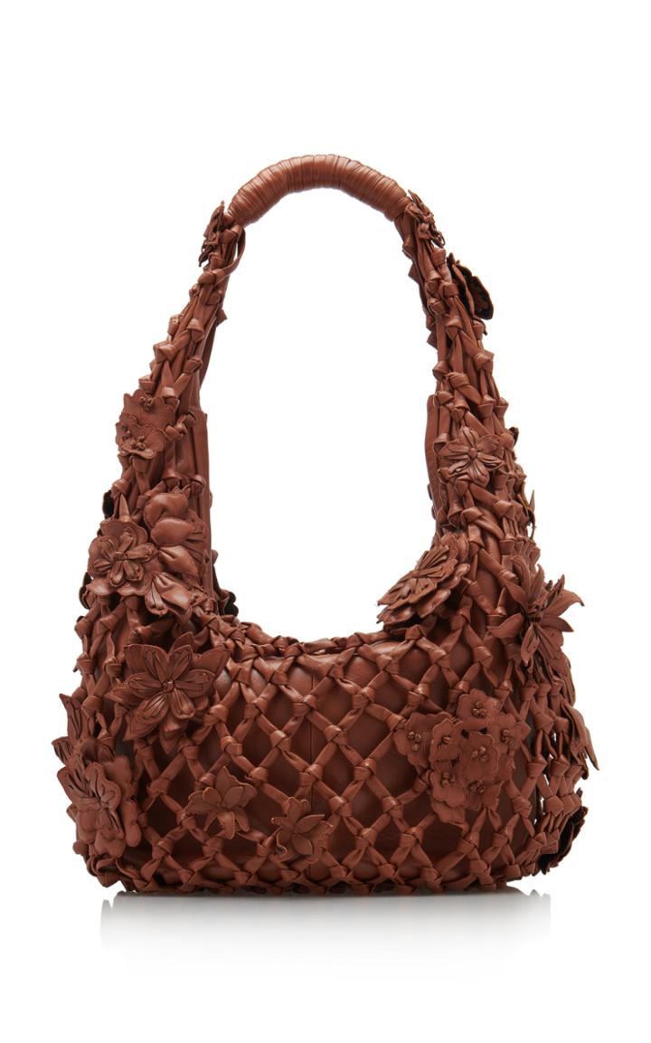 Moda Operandi Valentino Valentino Garavani Lace Atelier Leather Hobo Bag
