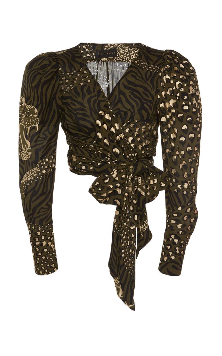 Dundas Gilded Leopard Print Top