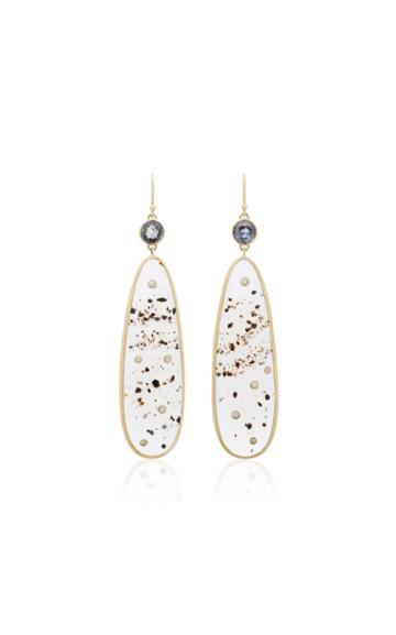 Kothari Nebula 18k Gold Spinel Agate And Diamond Earrings