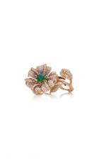 Moda Operandi Anna Hu One Of A Kind Duchess Hibiscus Emerald Ring