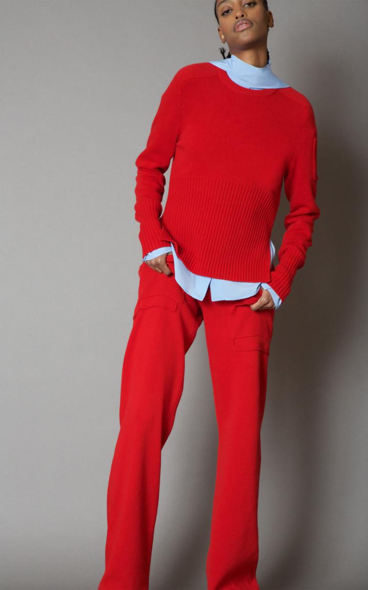 Cdric Charlier Ribbed Pullover Virgin Wool Sweater
