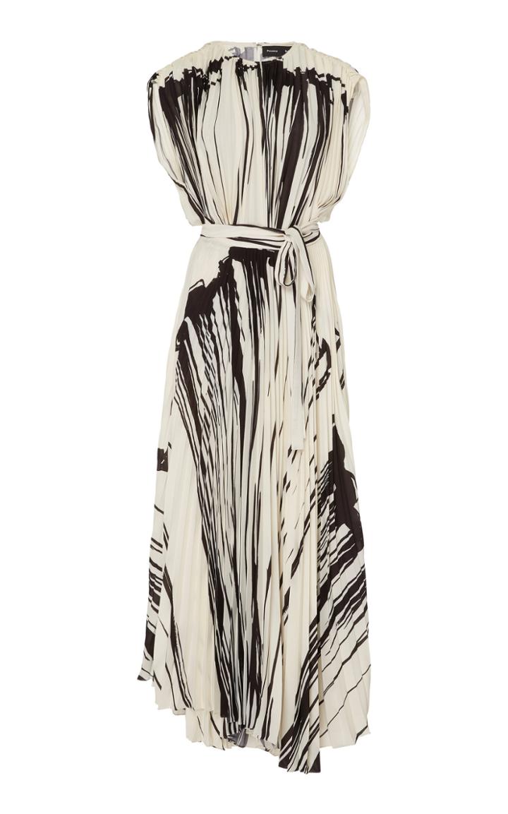 Proenza Schouler Sleeveless Pleated Wrap Dress