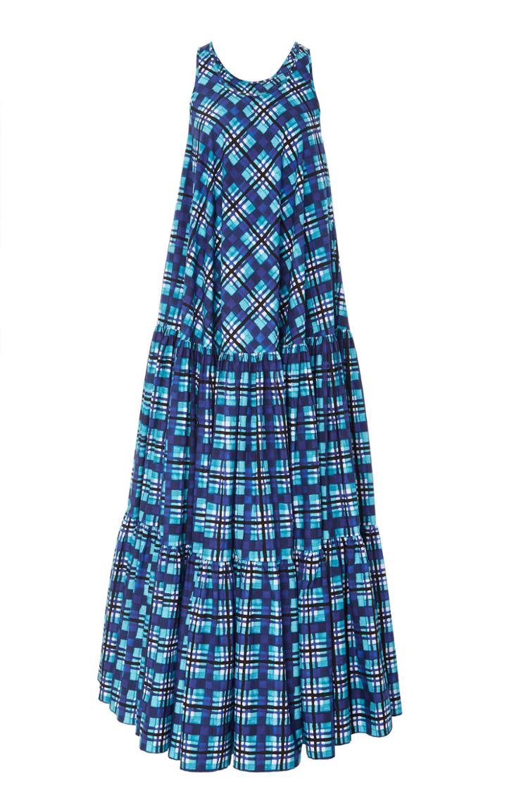Michael Kors Collection Plaid Trapeze Dress