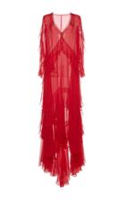 Alberta Ferretti Cascading Ruffle Gown