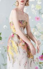 Malene Oddershede Bach Suspine Strapless Floral Dress