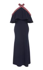 Lela Rose Flutter Bodice Midi Dress