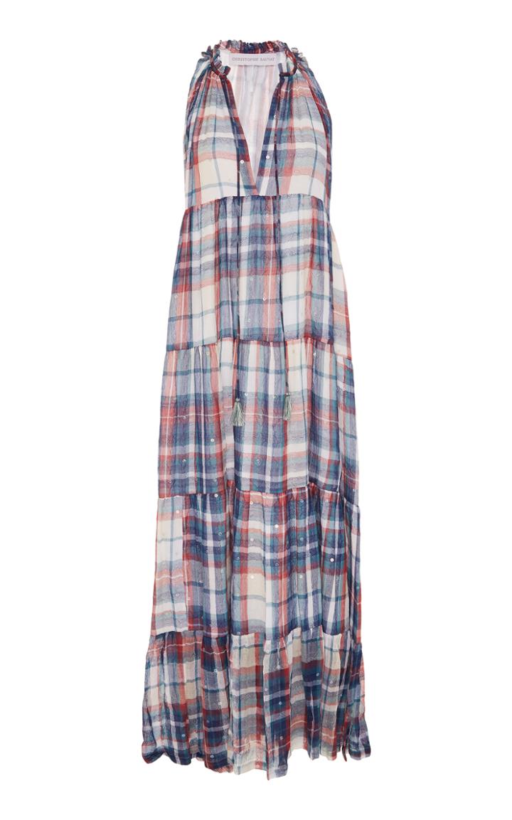 Christophe Sauvat Madras Sequins Lailai Dress
