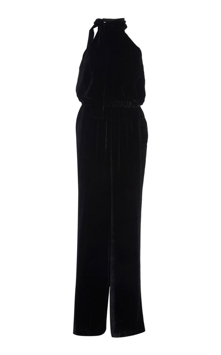 Marei 1998 Clintonian Silk Velvet Jumpsuit