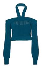 Cushnie Cropped Ribbed Knit Top