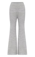 Moda Operandi Anna Quan Gerrie Ribbed-knit Cotton Flared-leg Pants